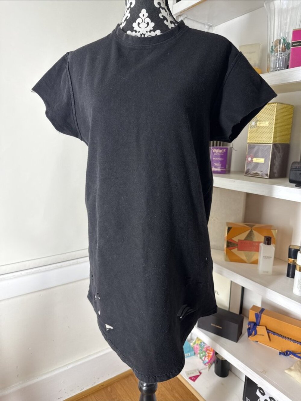 Civil Regime Black Distressed Shirt M Grunge Hip Hop Streetwear Punk